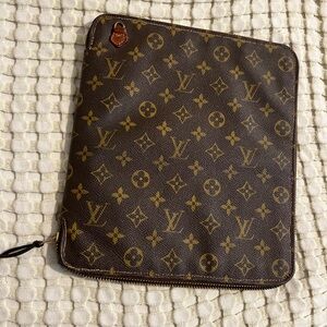 Vintage Louis Vuitton Authentic Monogram notebook File Holder Document Portfolio